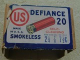 US Defiance Shot-Shells in 2 pc. box 20 ga. paper shells - 2 of 6