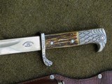 WW2 German Police dress bayonet Alexander Coppel Solingen maker stag handle - 7 of 11