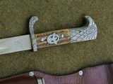 WW2 German Police dress bayonet Alexander Coppel Solingen maker stag handle - 8 of 11