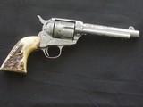 Colt Single Action 38-40 cal. 5-1/2 barrel Engraved Nickled and stag grips - 3 of 14