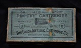 Union Metalic Cartridge Co. .41 cal Rim-Fire full box - 1 of 10