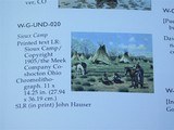 Original John Hauser 1906 painting of Plains Indians with 66 Winchester gouache on board 16 X 20 - 13 of 14