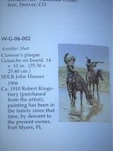 Original John Hauser 1906 painting of Plains Indians with 66 Winchester gouache on board 16 X 20 - 11 of 14