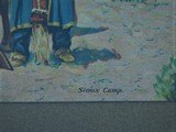 Original John Hauser " SIOUX CAMP " 1905 Chromolithograph framed & matted - 12 of 12