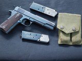 WW1 Colt 1911 45 auto Mfg. 1917 EX+ lanyard mags & officers mag pouch - 1 of 15