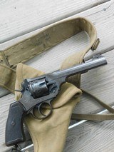Webley 1918 Mark VI British Army Service Revolver " Boer War " .455 cal. w/Holster and Lanyard - 2 of 15