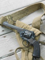 Webley 1918 Mark VI British Army Service Revolver " Boer War " .455 cal. w/Holster and Lanyard - 3 of 15