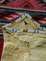 Cheyenne American Indian 1880s Beaded pipe bag sinew sewn lazy stitch - 7 of 15
