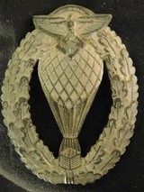 WW2 German NSFK Balloon Pilots Badge numbered with a silver finish