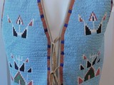 Cheyenne Indian Beaded Vest on Indian tanned smoked Moose hide LG size - 2 of 13