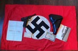 German Luger Erfurt 1916-1920 Double Date Police rework for WW2 capture papers holster & flag - 1 of 15
