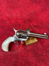 Uberti 1873 Cattleman Doc .45 Colt 4.75" Nickel Barrel (356714) - 1 of 3