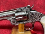 Uberti 1875 Schofield No.3 2nd Model Hand Engraved World Class Nickel 7" 45 Colt (348601) Top Break - 3 of 4