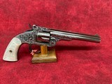 Uberti 1875 Schofield No.3 2nd Model Hand Engraved World Class Nickel 7" 45 Colt (348601) Top Break
