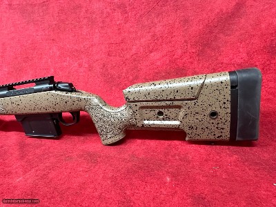 Bergara B-14 HMR 7mm PRC 5+1, 24" Black Cerakote Threaded Barrel Black/Brown Speckled Adj HMR Mini-Chassis Synthetic Stock (B14LM3713) - Image 8 of 10