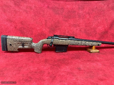 Bergara B-14 HMR 7mm PRC 5+1, 24" Black Cerakote Threaded Barrel Black/Brown Speckled Adj HMR Mini-Chassis Synthetic Stock (B14LM3713)