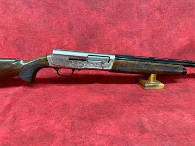 Browning A5 Ultimate 12 Gauge 28" Barrel 3" 4+1, Blued Barrel, Engraved Satin Nickel Finished Receiver (0118203004)