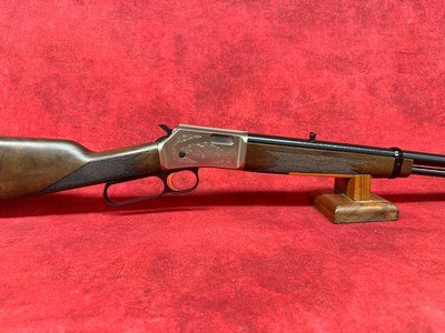 Browning BL-22  Nickel Grade II 22 LR 15+1, 20" Blued Barrel, Satin Nickel Finished Engraved Receiver, Grade II Satin Black Walnut Stock (024