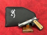 Browning 1911 - 380 Black Label Medallion Full Size Frame 380 ACP 8+1 4.25" Stainless Steel Barrel Maple Wood Grip (051998492) - 5 of 5