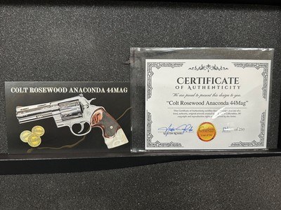 Colt Anaconda 44 Mag 4.25" Barrel 6Rnd Engraved/Rosewood Pearl Grip - Image 7 of 7