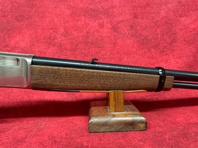 Browning BL-22 Nickel Grade I 22 LR 15+1 20" Blued Barrel, Satin Nickel Steel Receiver, Satin Black Walnut/ Wood Stock (024107102) - Image 4 of 9