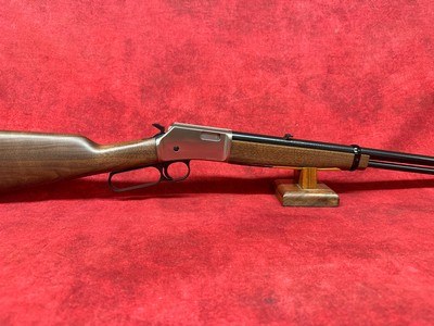 Browning BL-22 Nickel Grade I 22 LR 15+1 20" Blued Barrel, Satin Nickel Steel Receiver, Satin Black Walnut/ Wood Stock (024107102) - Image 1 of 9