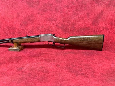 Browning BL-22 Nickel Grade I 22 LR 15+1 20" Blued Barrel, Satin Nickel Steel Receiver, Satin Black Walnut/ Wood Stock (024107102) - Image 6 of 9