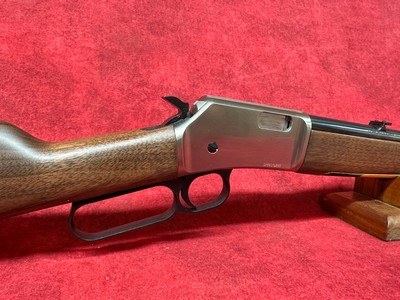 Browning BL-22 Nickel Grade I 22 LR 15+1 20" Blued Barrel, Satin Nickel Steel Receiver, Satin Black Walnut/ Wood Stock (024107102) - Image 3 of 9