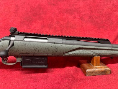 Ruger American II Scout 308 Win 16.10" Cobalt Cerakote Threaded Barrel Green Splatter Adj LOP Stock (46967) - Image 4 of 9