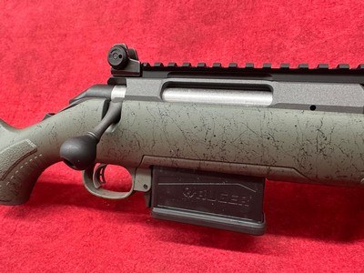 Ruger American II Scout 308 Win 16.10" Cobalt Cerakote Threaded Barrel Green Splatter Adj LOP Stock (46967) - Image 3 of 9