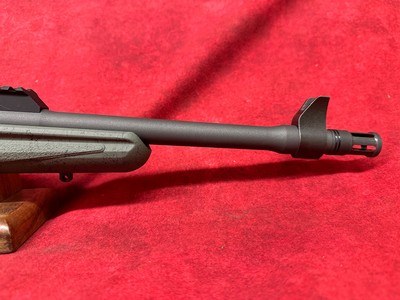 Ruger American II Scout 308 Win 16.10" Cobalt Cerakote Threaded Barrel Green Splatter Adj LOP Stock (46967) - Image 5 of 9