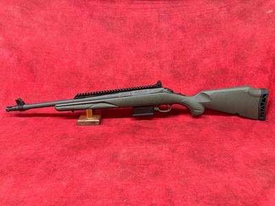Ruger American II Scout 308 Win 16.10" Cobalt Cerakote Threaded Barrel Green Splatter Adj LOP Stock (46967) - Image 6 of 9