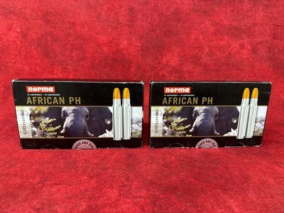 Norma African PH 500 Jeffery Ammo 570 Grain Woodleigh Full Metal Jacket Full Metal Jacket Box of 10 (11315) - Image 1 of 4
