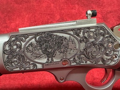 Marlin & CNC Custom 1895 SBL "Buffalo Trapper" .45-70 18.5" SS Barrel Limited Edition #97 of 300 "Buffalo Trapper" Engraving - Image 1 of 11