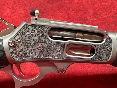 Marlin & CNC Custom 1895 SBL "Buffalo Trapper" .45-70 18.5" SS Barrel Limited Edition #97 of 300 "Buffalo Trapper" Engraving - Image 4 of 11