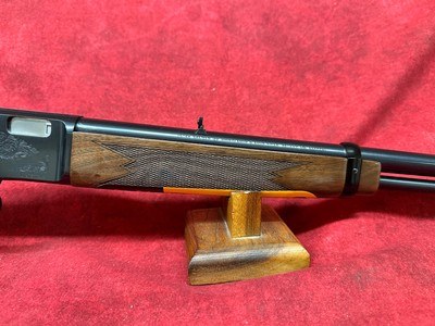 Browning BL-22 22 LR 15+1 20" Polished Blued Barrel, Polished Blued Steel Receiver, Gloss Black Walnut/ Wood Stock (024101103) - Image 4 of 8