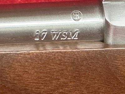 Ruger 77/17 17 WSM Stainless Walnut Threaded 18.5" SS Barrel (7230) - Image 9 of 10