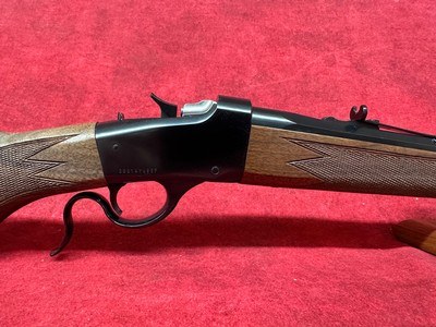 Winchester 1885 Low Wall Hunter 17 HMR  24" Brushed Polish Blued Octagon Barrel, Satin Walnut Stock (524100170) - Image 3 of 9