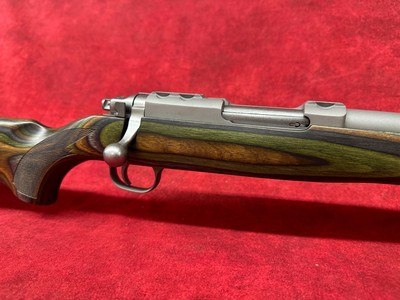 Ruger 7219 77/17 17 WSM 6+1 18.50" Threaded Barrel, Matte Stainless Steel, Integral Scope Mounts On Solid Steel Receiver, Green Mountain Laminate - Image 4 of 11
