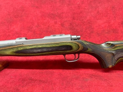 Ruger 7219 77/17 17 WSM 6+1 18.50" Threaded Barrel, Matte Stainless Steel, Integral Scope Mounts On Solid Steel Receiver, Green Mountain Laminate - Image 9 of 11