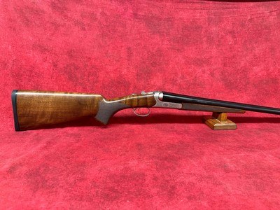 TriStar Bristol SxS Shotgun 16 Gauge 28" Barrel 2.75" Silver Engraved with 24K Gold Inlay Oiled Turkish Walnut Stock (38116) - Image 1 of 9
