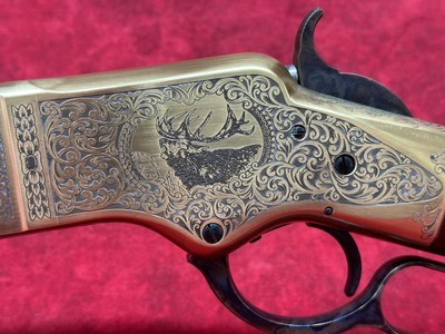 Uberti 1866 Yellowboy Deluxe Engraved .45 Colt 20in 10rd A-Grade Rifle (342341) - Image 10 of 13