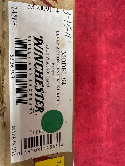 Winchester 94 AE Ranger 30-30 Win. 20" NIB - Image 12 of 12