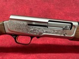 Browning A5 Ultimate 12 Gauge 28" Barrel 3" 4+1, Blued Barrel, Engraved Satin Nickel Finished Receiver (0118203004) - Image 4 of 11