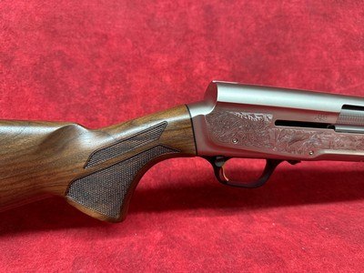 Browning A5 Ultimate 12 Gauge 28" Barrel 3" 4+1, Blued Barrel, Engraved Satin Nickel Finished Receiver (0118203004) - Image 3 of 11