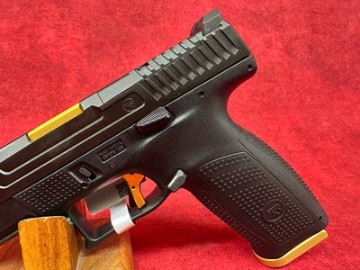 CZ-USA P-10 F Competition-Ready 9mm Luger 19+1 5" Stainless Steel Barrel, Black/Gold (95180) - Image 7 of 10