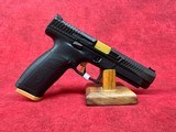 CZ-USA P-10 F Competition-Ready 9mm Luger 19+1 5" Stainless Steel Barrel, Black/Gold (95180) - Image 1 of 10