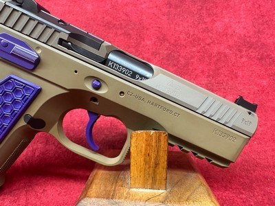 CZ Shadow 2 Compact PBJ Tan / Purple 9mm 4" Barrel 15-Rounds (91252-PBJ) - Image 4 of 8