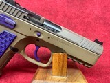 CZ Shadow 2 Compact PBJ Tan / Purple 9mm 4" Barrel 15-Rounds (91252-PBJ) - Image 4 of 8