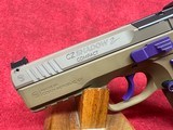CZ Shadow 2 Compact PBJ Tan / Purple 9mm 4" Barrel 15-Rounds (91252-PBJ) - Image 7 of 8